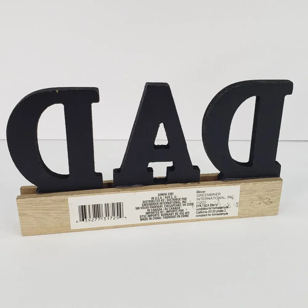 Gift for DAD Wooden Sign Free Standing for Display Desk Fathers Day Rustic Look